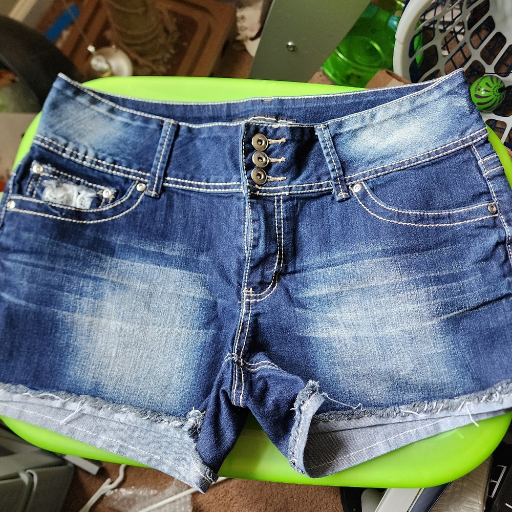 Cato jean shorts cross detail size 14